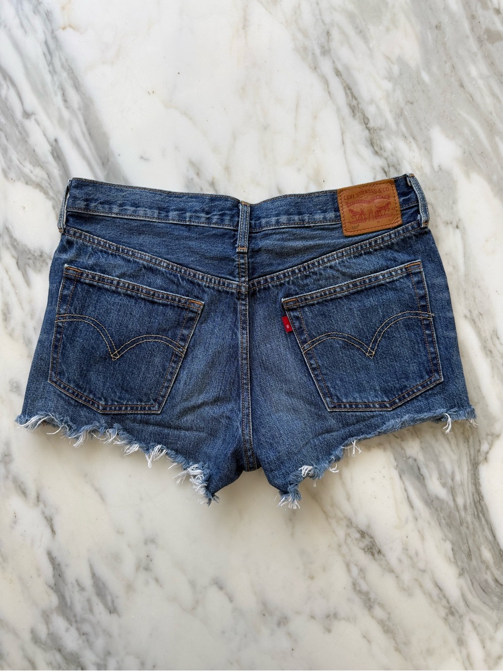 Levi's Women's 501 Blue Denim Cutoff Shorts • Sz 30